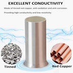 Teansic 600Pcs 7 Sizes Tinned Copper Wire Ferrules AWG22-10 Crimp Terminals