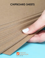 Medium Weight Chipboard Sheets. STUDIO 12 Brand. (9" x 12") .030” Thickness. (25 Sheets)