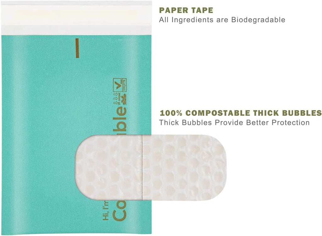 6x10 100% Biodegradable Bubble Mailers