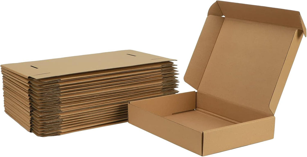 Shipping Boxes 11x8x2 Set of 20, Corrugated Cardboard Box for Packing Small Business, Brown