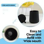 Striped Liquid Hand Soap Dispenser Black
