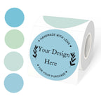 3 Inch Round Thermal Label Printer Stickers, Self-Adhesive Direct Thermal Labels Stickers, Waterproof/Perforation