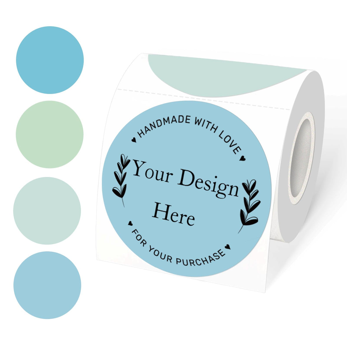 3 Inch Round Thermal Label Printer Stickers, Self-Adhesive Direct Thermal Labels Stickers, Waterproof/Perforation