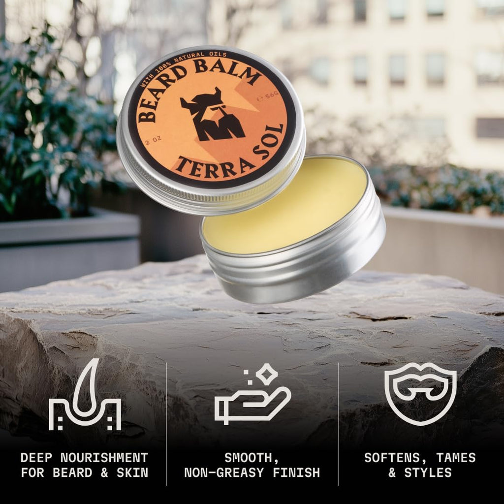 Beard Balm for Men - 2 Oz, Terra Sol Scent