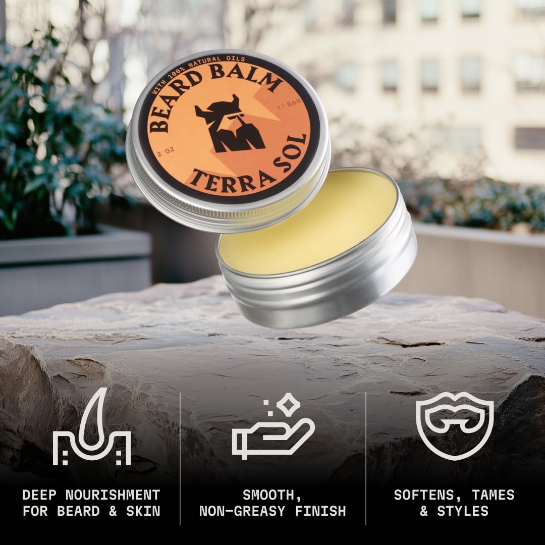 Beard Balm for Men - 2 Oz, Terra Sol Scent