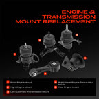 A-Premium Engine Motor and Transmission Mount Kit, with Torque Strut Mount