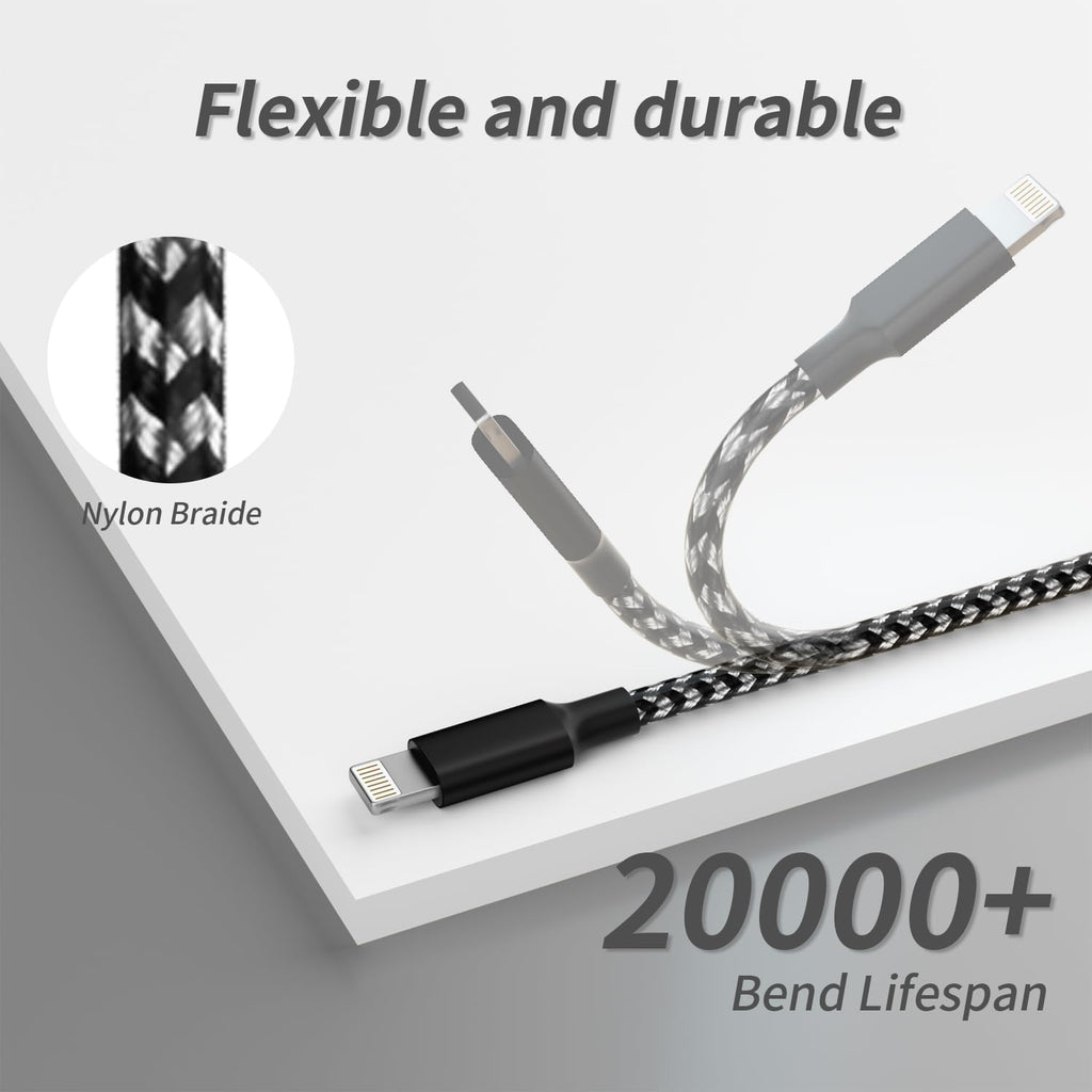 Multi Charging Cable(2Pack 4FT), 3 in 1 USB Charging Cable for Multiple Devices, Braided Universal Phone Charger Cord