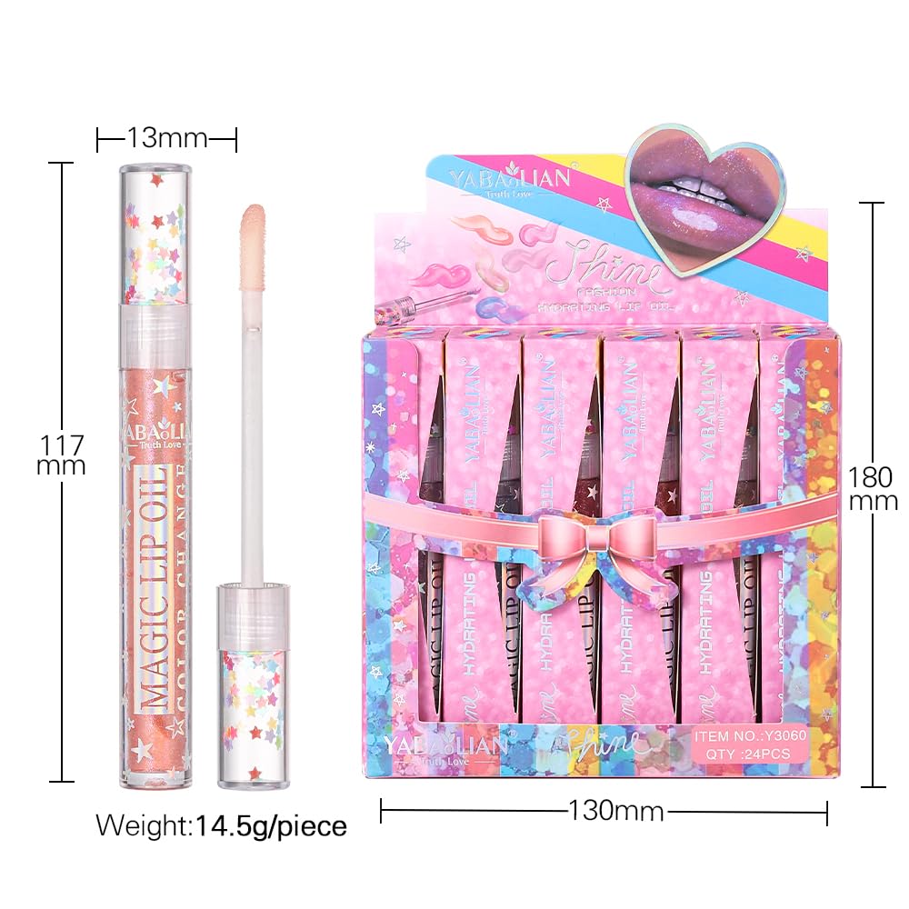 Shimmery Glitter Lip Gloss 6 Colors Liquid Lipstick Set Plumping Lip Oil | Syrupy gloss | Long Lasting |