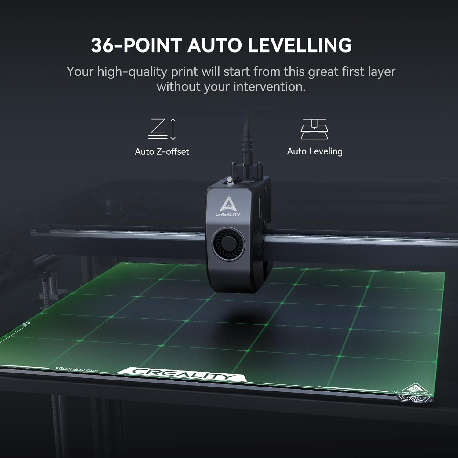 Ender 5 Max 3D Printer 400×400×400mm Large Build Volume, 700mm/s Fast Printing Speed, 64-Point Auto Leveling