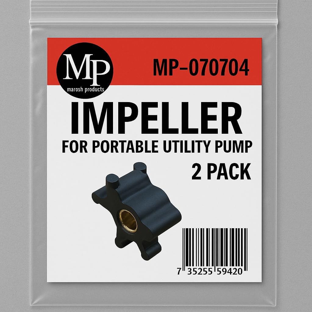 MP Maresh Products Utility Pump Replacement Impeller or Impeller Cover part for Water Transfer pump MP Mini (2 Impellers)