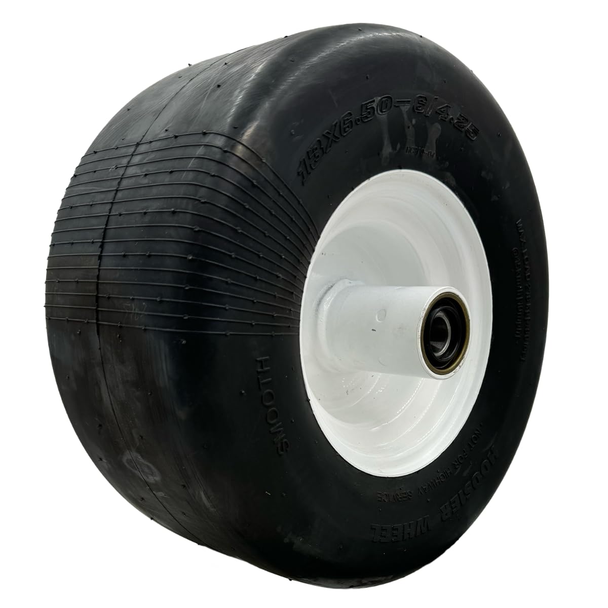 13x6.50-6 Smooth White Lawn Mower Wheel Assembly