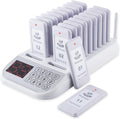 Restaurant Pager System,Social Distancing Buzzer 20 Pagers(White)
