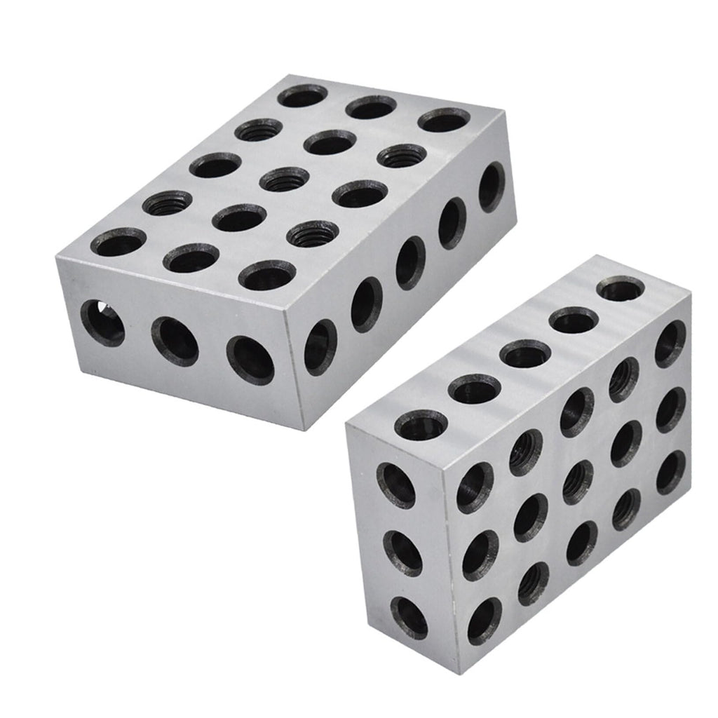 2-4-6 Blocks Matched Pair with 23 Holes Precision Machinist Milling Accuracy 0.0003In (2-Pack)