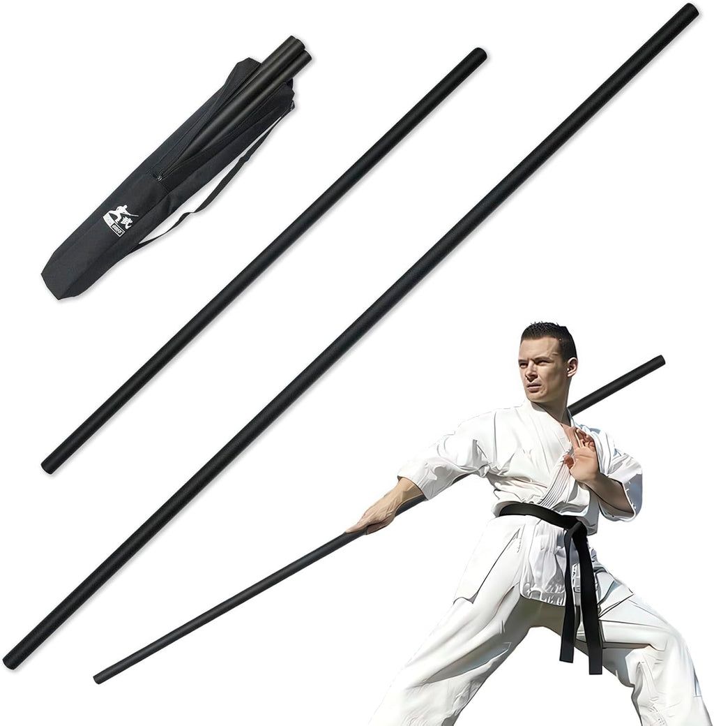 4ft & 6ft Collapsible Bo Staff – Foam-Padded Martial Arts Training Staff for Safe Practice, Portable Design with