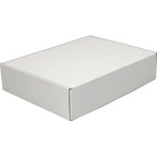 13x10x3 Shipping Boxes (20pcs) White Mailer Corrugated Cardboard Box