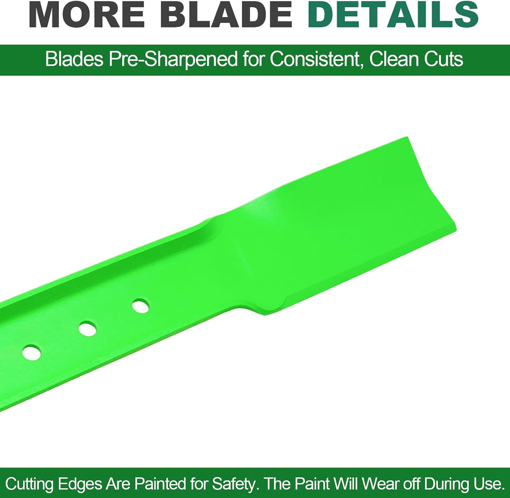 7019795 7026691 7019795BMA 1-7002 1-9645 1-9710 High-Lift Blade - Fits Snapper 21 Inch Walk-Behind Mowers (2 Pack)