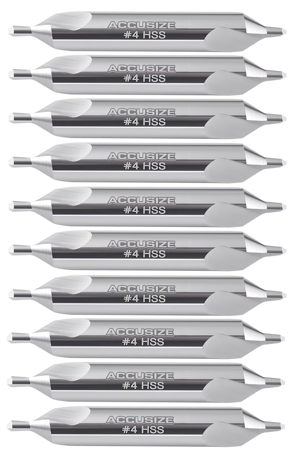 Accusize #4 HSS Center Drill, 0530-0400x10