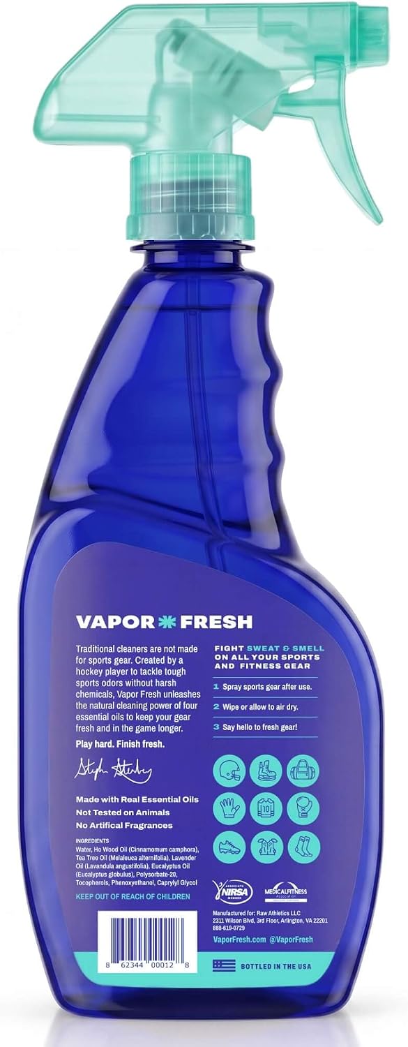 Sports Gear Cleaner and Deodorizer Spray, 16oz (1 Pack)