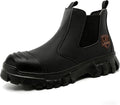 Steel Toe Boots, Work Boots for Men Industrial Construction Shoes, Waterproof, Lightweight, Comfortable, Non-slip
