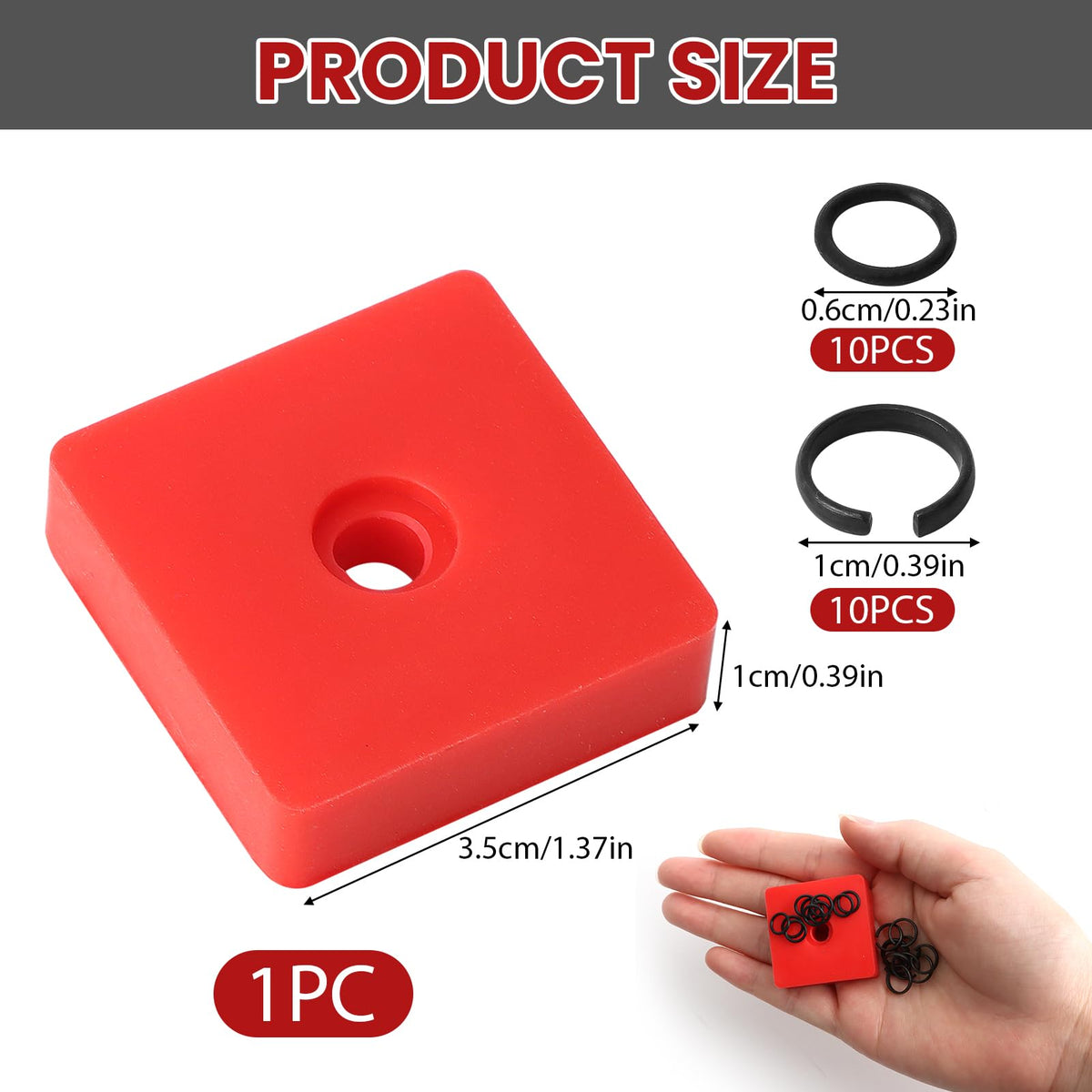 RJLCTH 10 Pcs 3/8 Inch Impact Wrench Retainer Ring Kit with O-Ring & Clip