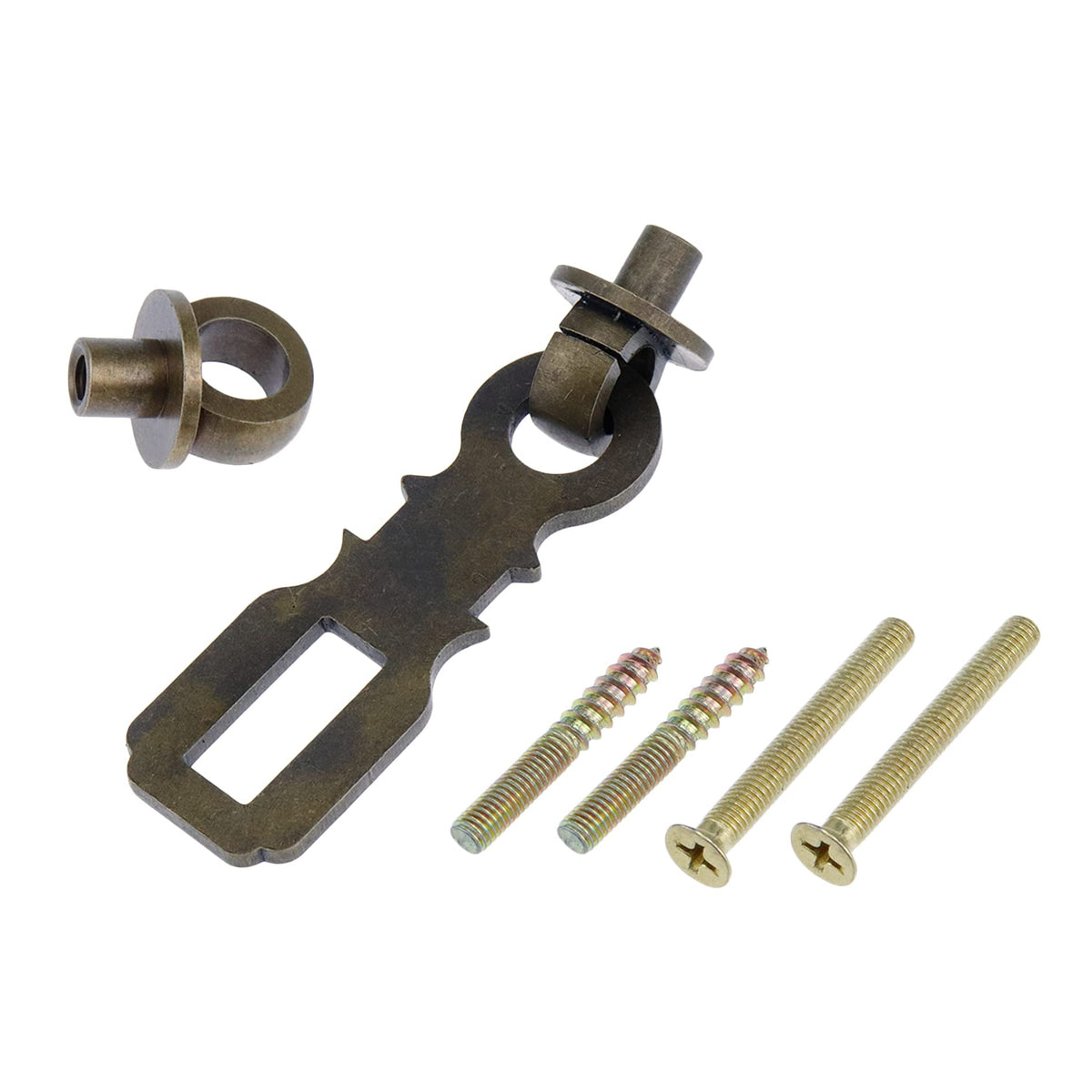 Padlock Hasp with Plug Rod, Heavy Duty Antique Bronze Gate Latch