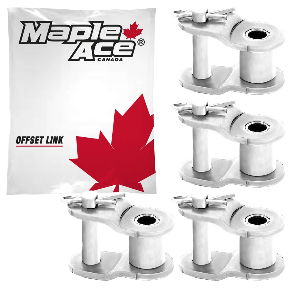 MAPLE ACE #41 SS Offset Half Link for Stainless Steel Roller Chain Single Strand (Qty 4)