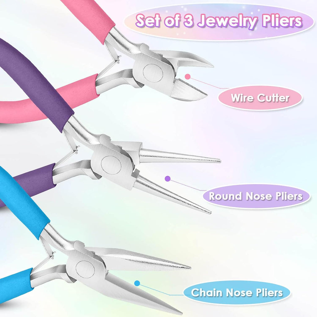 Pliers for Jewelry Making, Shynek Jewelry Pliers Set Includes Needle Nose Pliers, Round Nose Plier and Wire Cutters