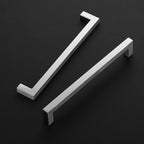 Brushed Nickel Square Cabinet Handles & Pulls,8 Inch,12 Pack