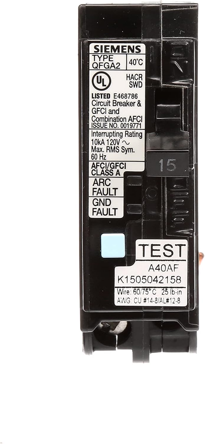 Siemens Q115DFP 15-Amp Dual Function AFCI/GFCI Breaker