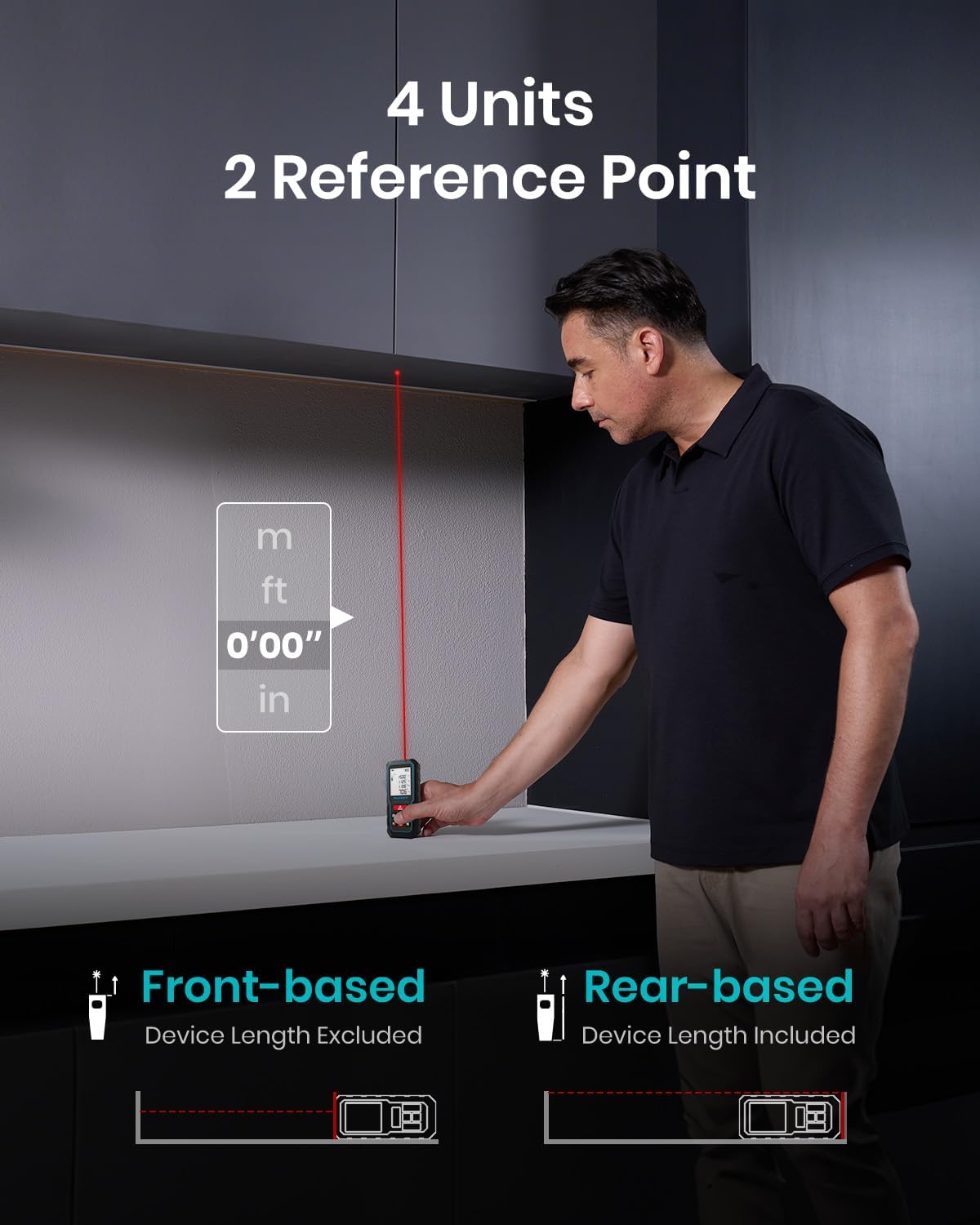 Laser Measure Device, MiLESEEY 393ft Digital Laser Tape Measure with Upgrade Electronic Angle Sensor, 2mm Accuracy