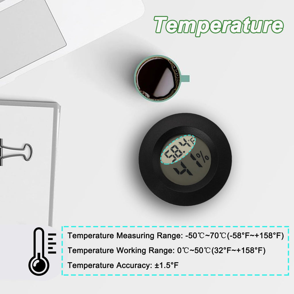 Serundo Auto Digital Hygrometer Thermometer Room Indoor Thermometer 6 Pack