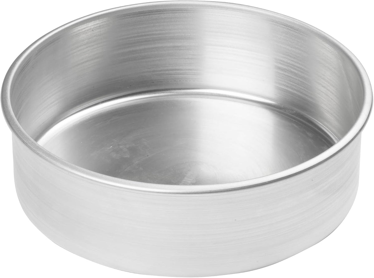 9" Red Heavy-Duty Round Layer Aluminum Cake Pan