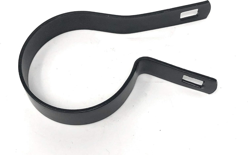 (10 Pack) Tension Bands with Bolts & Nuts for Chain Link Fence, Gate, Posts (2-3/8") Black Finish