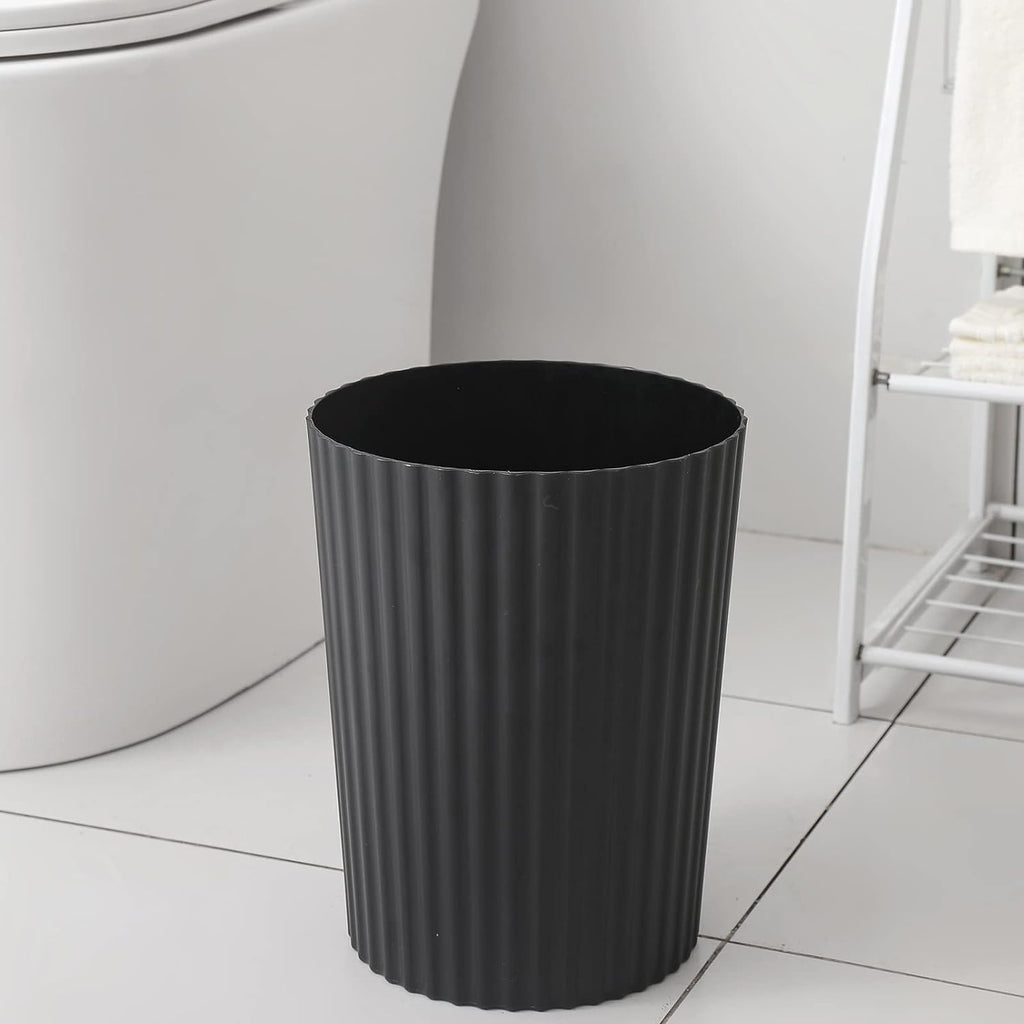 Small Trash Can Plastic Wastebasket Round Garbage Container Bin for Bathroom, Kitchen, Bedroom, Home Office, College