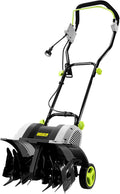 Cultivator Tiller for Gardening:18 Inch Electric Tiller with 6 Steel Tines, Corded 15 Amp Garden Rototiller for Soil