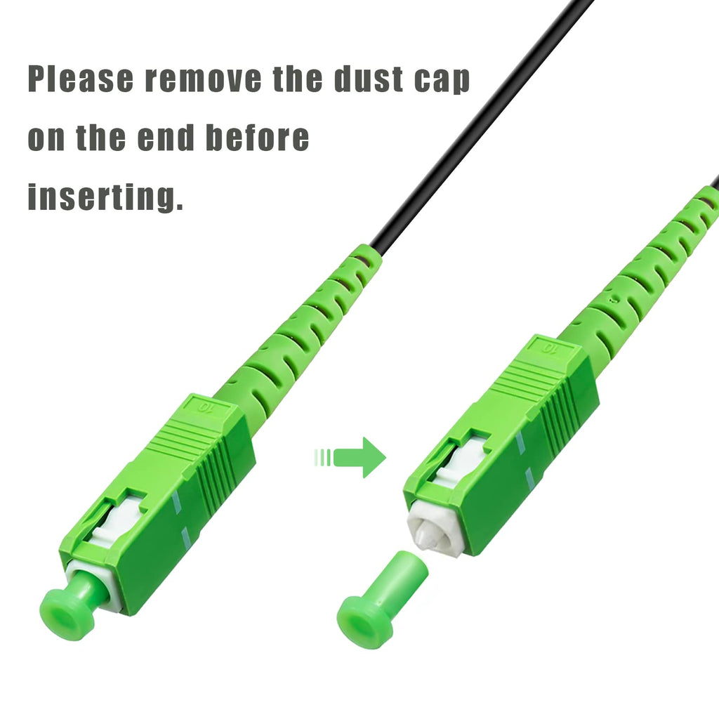 SC/APC to SC/APC Fiber Optic Internet Cable, Armored Single Mode Patch Cable, Fiber Optic Jumper Optical Patch Cord