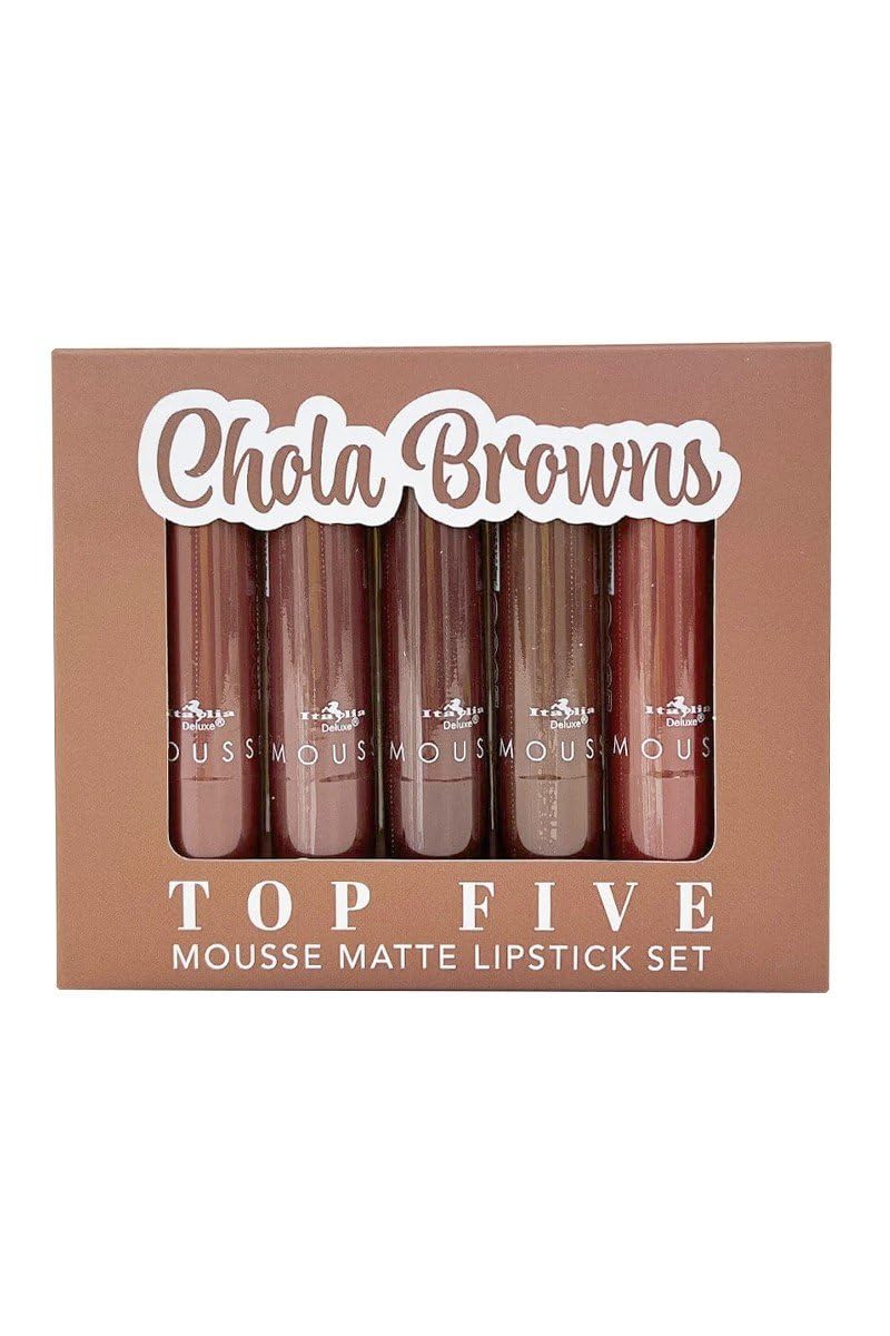 Top Five Mousse Matte Lipstick Set Chola Browns