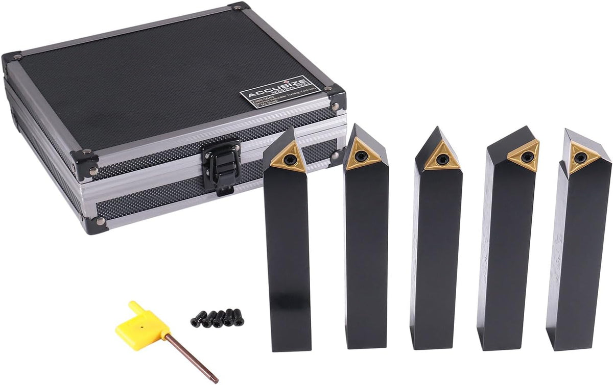 Accusize Industrial Tools 1'' 5 Pc Indexable Turning Tool Set, 2380-5643