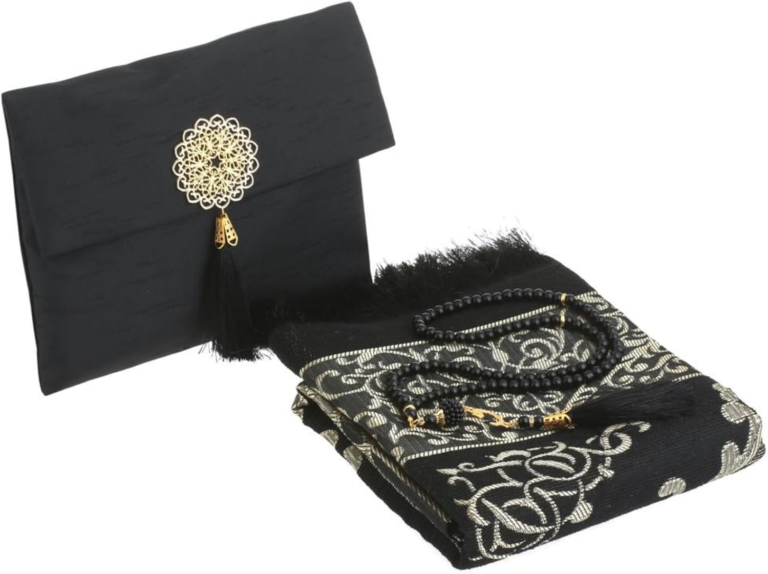 Muslim Prayer Rug with Tasbih and Portable Bag, Muslim Gift for Women Men, Mubarak Islamic Box, Soft Mat Islam Gifts
