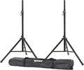 Sound DJ Speaker Stands, Set of 2, Steel Tripod, 200 lb (ST-Pack) | Fold-out telescoping tripods, adjustable up to 80