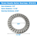 4 Sets NTA1423+2TRA, Thrust Needle Roller Bearings, ID 7/8", OD 1-7/16"