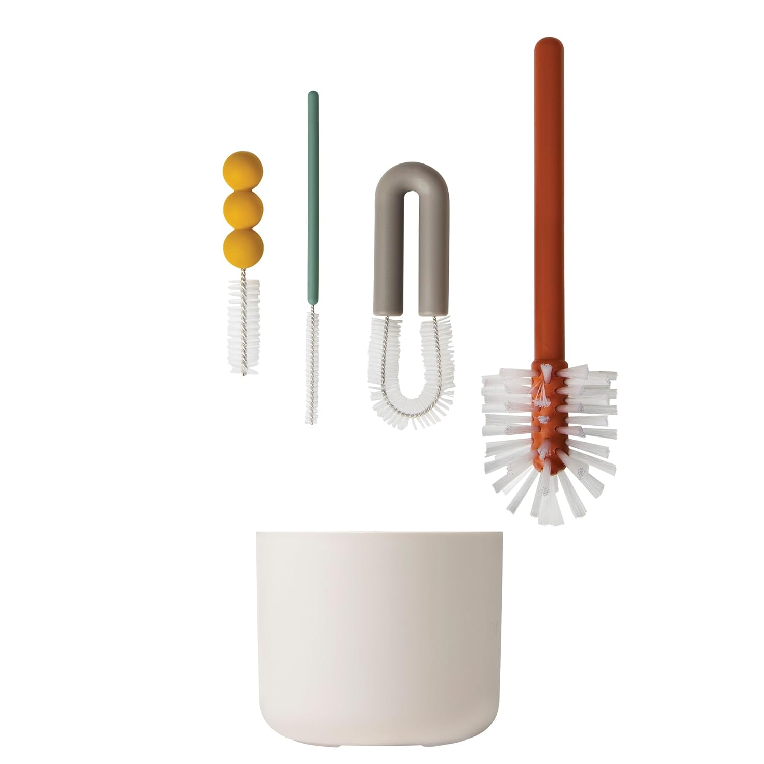 Mod Baby Bottle Brushes - Includes Bottle Cleaner Brush, Straw Cleaner Brush, Nipple Brush and Detail Brush for Baby