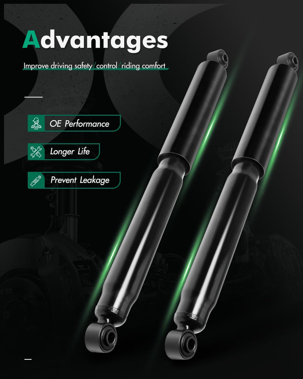 SCITOO Rear Shocks Pair for Ram 1500 Classic shock absorbers