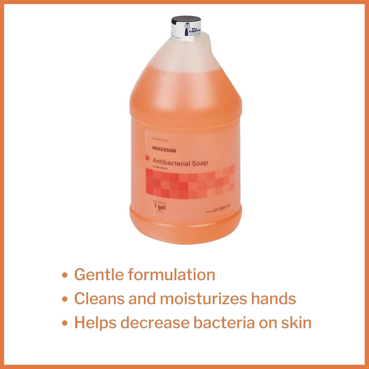 Antibacterial Liquid Hand Soap, Refill, Clean Scent, 1 gal, 1 ct
