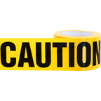 Yellow Caution Tape 3 Inch x 328 Ft High-Visibility w/Bold Black Text, Weatherproof & Durable, Ideal for