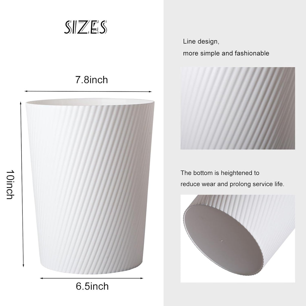 Small Trash Can Wastebasket Garbage Can Container Bins for Bathrooms, Laundry Room, Kitchens, Offices, Kids Rooms