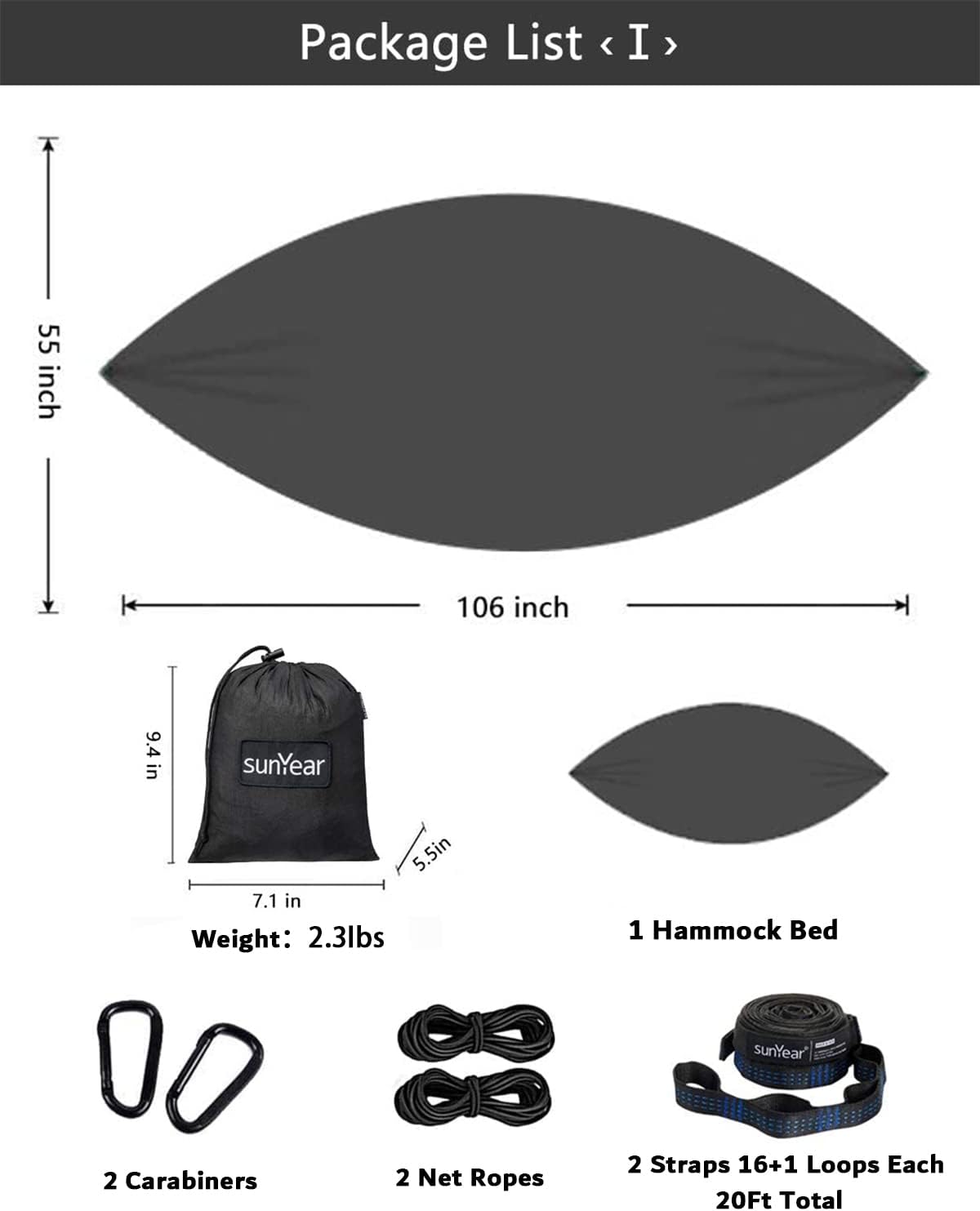 Hammock Camping with Rain Fly Tarp and Net, Portable Camping Hammock Double Tree Hammock Outdoor Indoor Backpacking