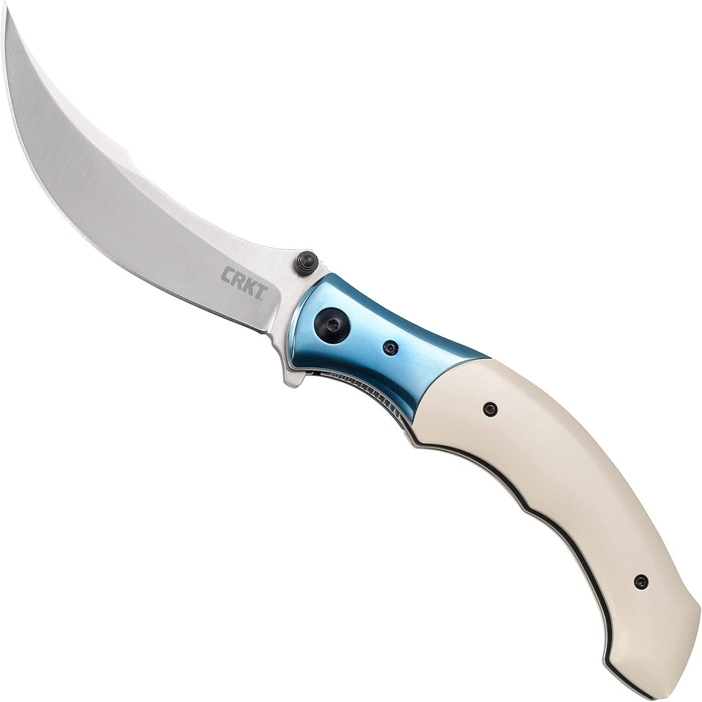 Ritual Assisted Pocket Knife: Everyday Carry Utility Folder, Sandvik 12C27 Steel Recurve Blade with Satin Finish
