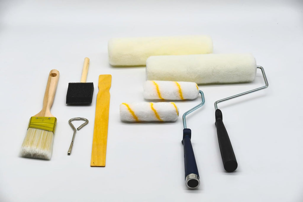 12 Piece Home Paint Kit - Brush, Paint Tray, Liner, Roller, Mini Roller Painting Supplies, Foam Brush, House Painting