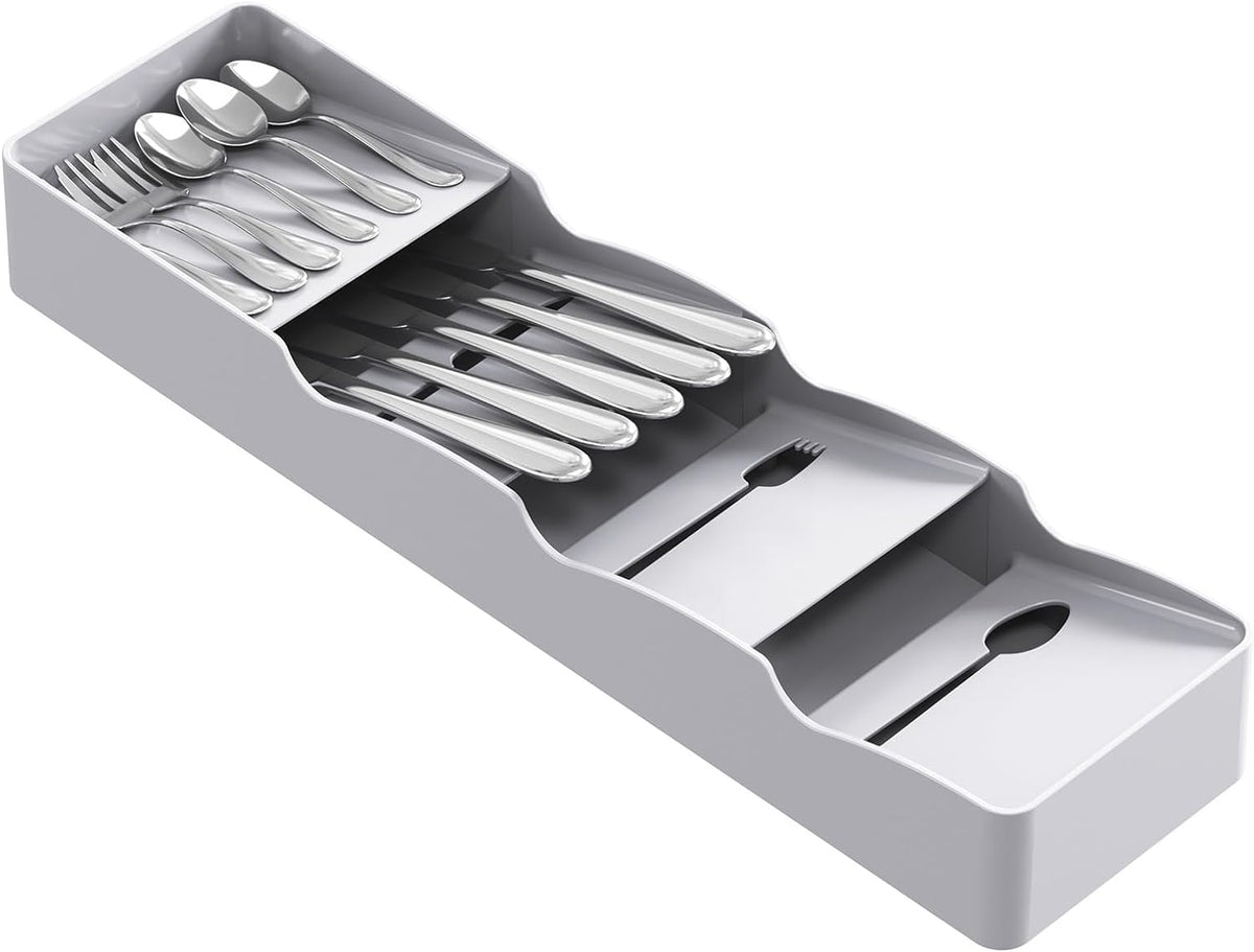 Small Flatware Organizer, Compact Silverware Tray
